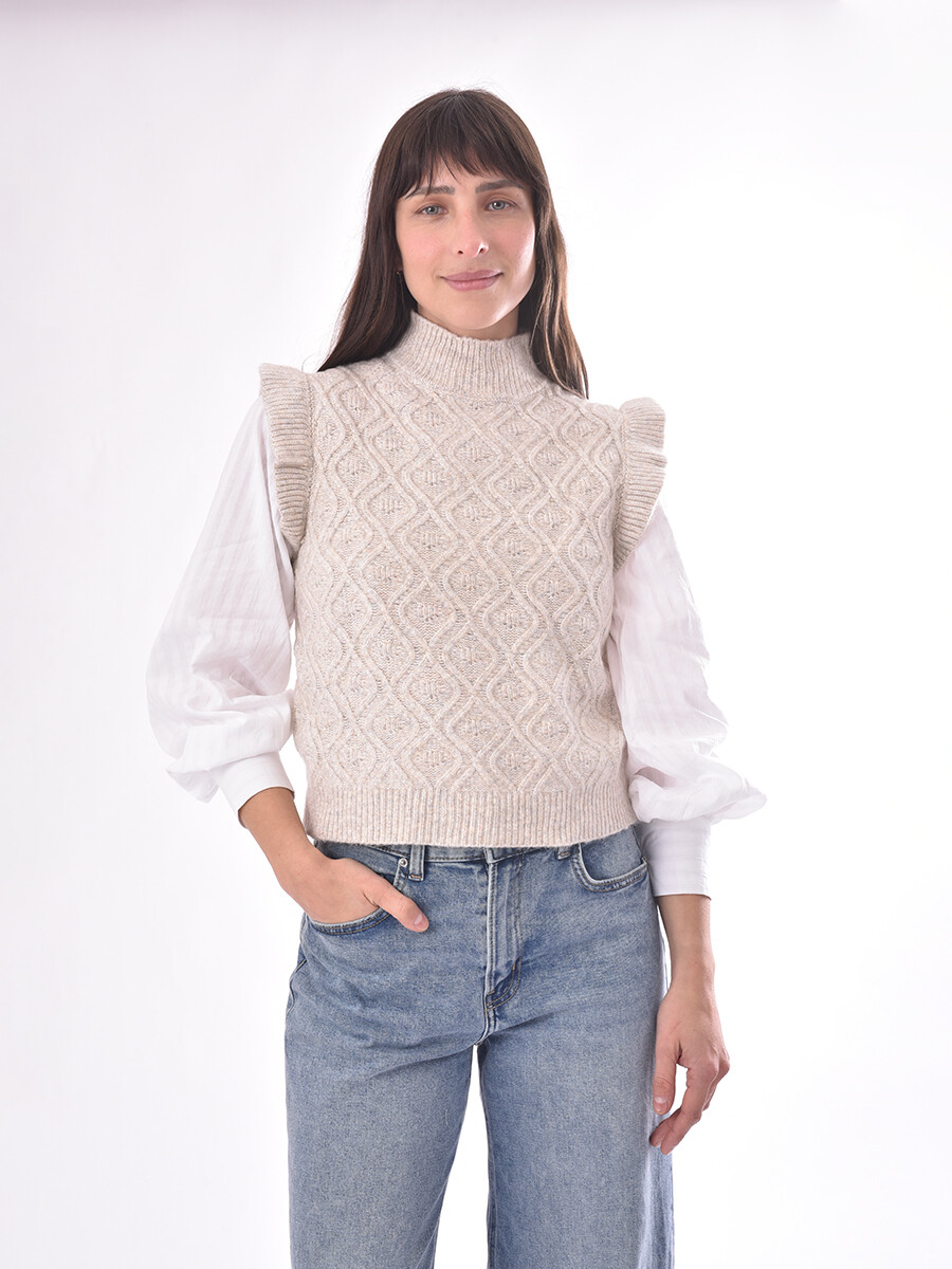 CHALECO MARI - CREMA 