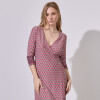 Vestido Cruzado Printed MULTI/FUCSIA