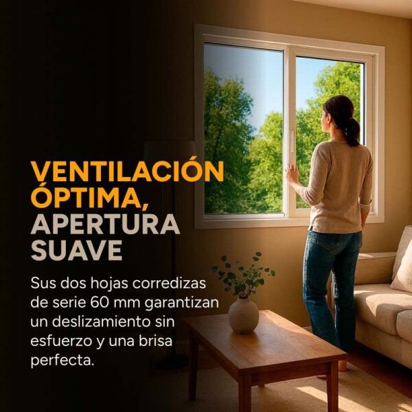 Ventana de PVC Blanco 120 X 100 Cm Corrediza Premium Ventana de PVC Blanco 120 X 100 Cm Corrediza Premium