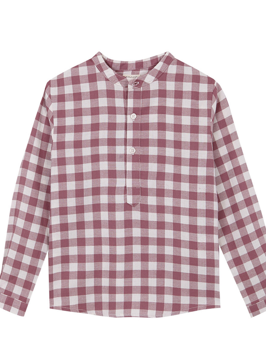 Camisa Cuello Sin Bot Blanco Roto