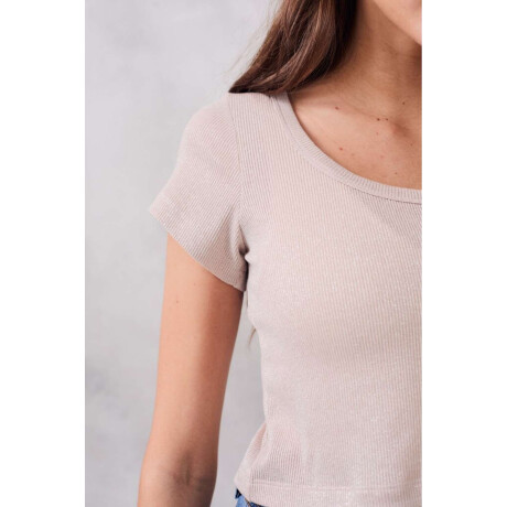 Top Lurex Con Manga Crudo