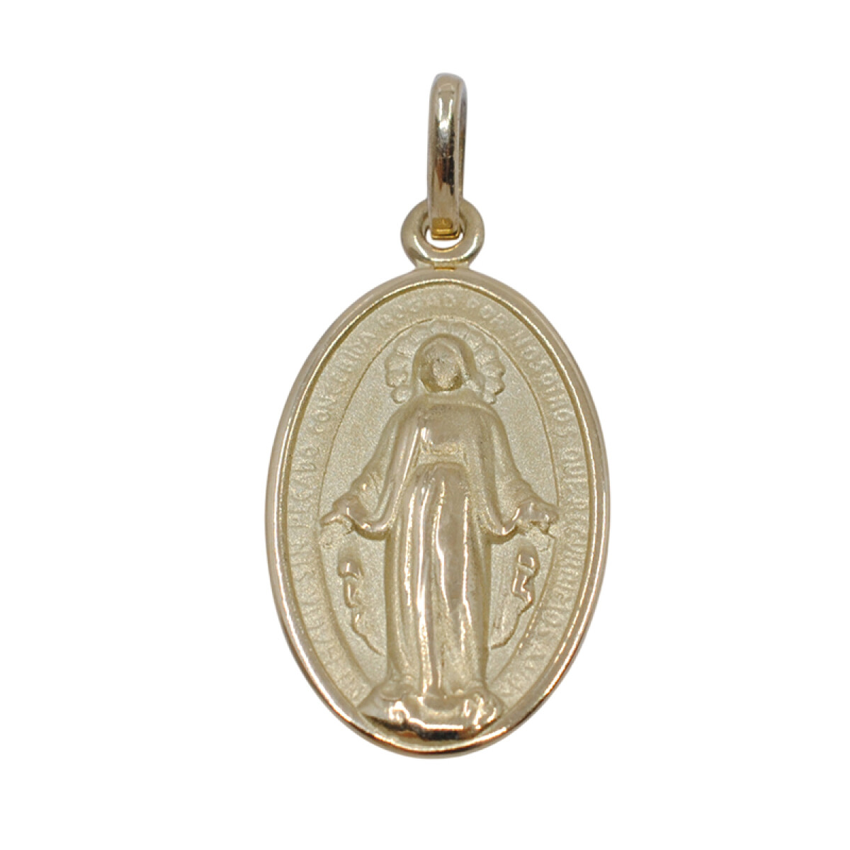 Medalla milagrosa en oro 18k. Largo 2,1 cm, ancho 1.3 cm 