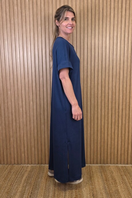 Vestido Agapanto Azul Marino