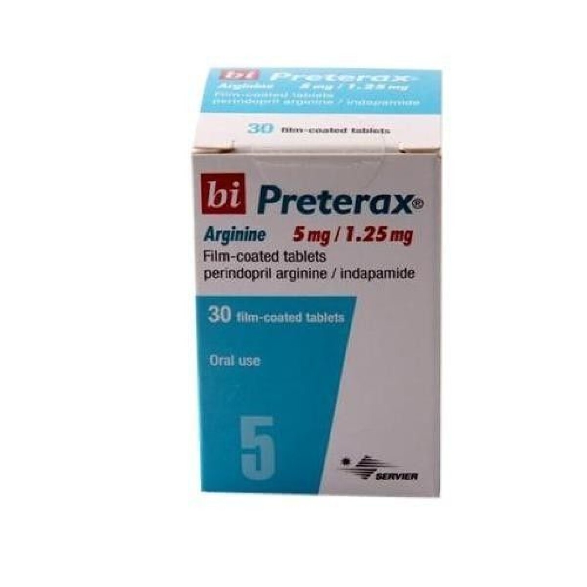 Preterax 5/1.25 mg x30 Comprimidos | Control de Hipertensión 