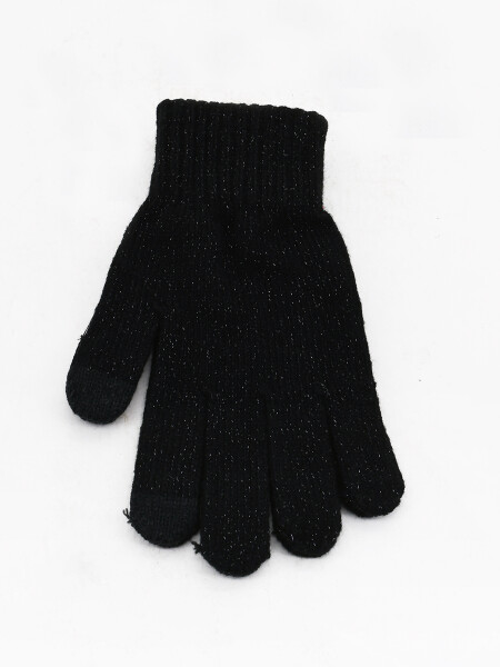 GUANTES BRILLOS NEGRO