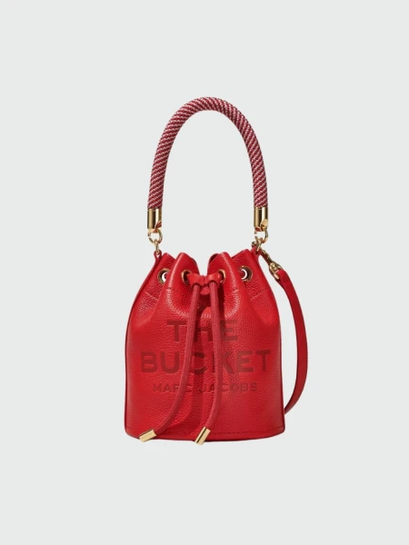 Marc Jacobs - Bolso bombonera de cuero, The Mini Bucket Rojo