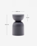 Side table Rachell made of metal with a grey painted finish Ø30 cm Side table Rachell made of metal with a grey painted finish Ø30 cm