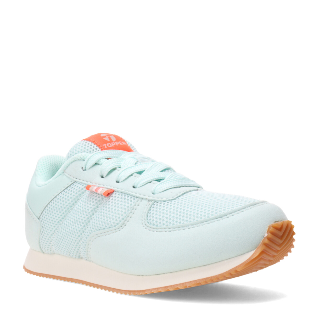 Championes Infantiles Topper T350 Mesh - Verde Agua - Anaranjado 