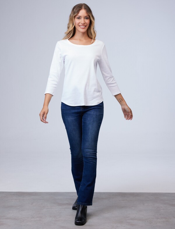 Remera Algodon Basica BLANCO