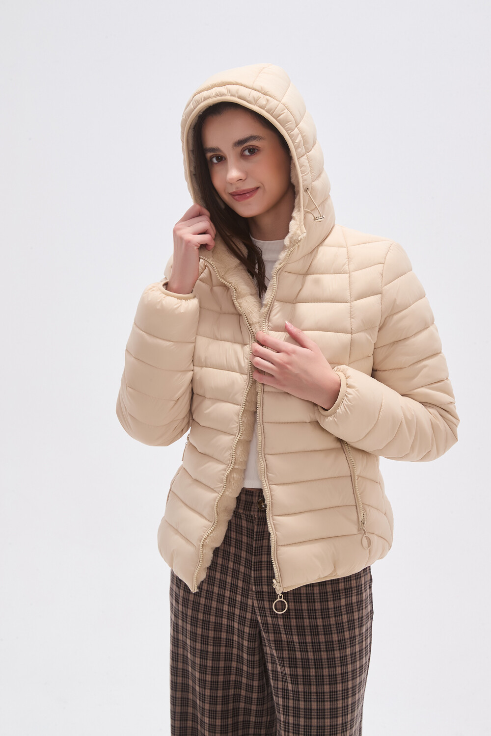 Campera Talicada Beige Claro