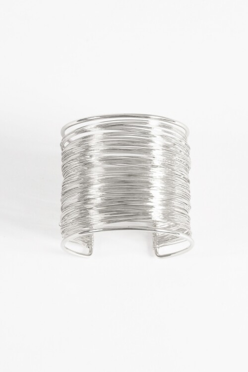 Pulsera múltiples vueltas plateado
