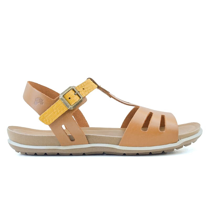 Sandalias Country de Mujer - 36781 Marron-amarillo