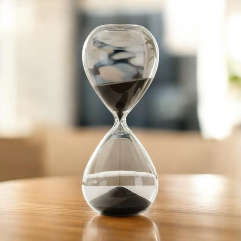 Reloj de Arena Deco 30 Minutos Negro