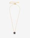 Cadena Corta con Dije Piedras Cadena Acero Con Piedra Lunar - Violeta Medio