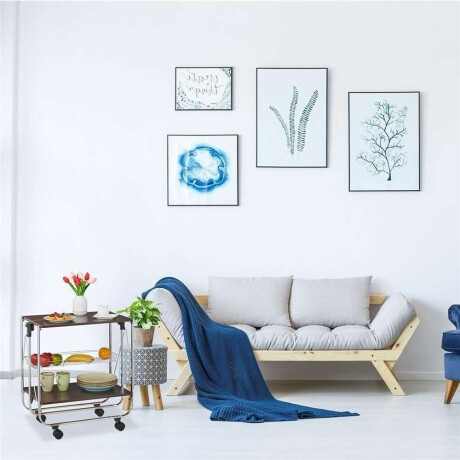 Carrito Plegable 3Niveles 40X63X70Cm Negro Y Metal