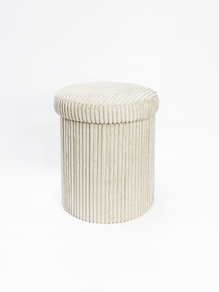 PUFF CORDEROY BLANCO