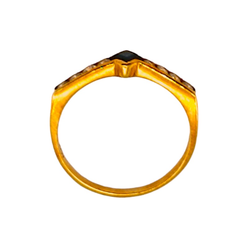 Anillo Halo-Oro Bajo-Piedra Zafiro y Zirconia-AN8116 conpiedra