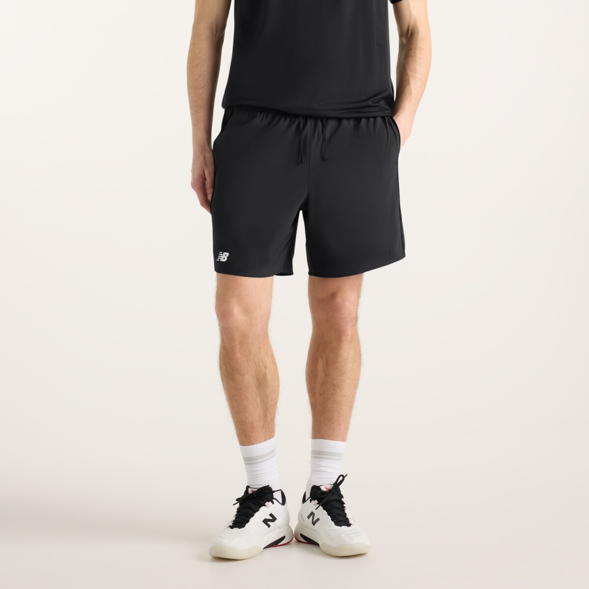 Short New Balance de Hombre - Tournament Short - MB61V34TBK - BLACK 