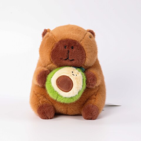 PELUCHE CAPIBARA DE 23 CM CON AGUACATE. PELUCHE CAPIBARA DE 23 CM CON AGUACATE.