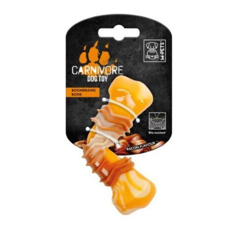 Carnivore Dog Toy Boomerang Bone Bacon Carnivore Dog Toy Boomerang Bone Bacon