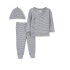 Primera Muda Carters LENZING con Gorro Striped Azul