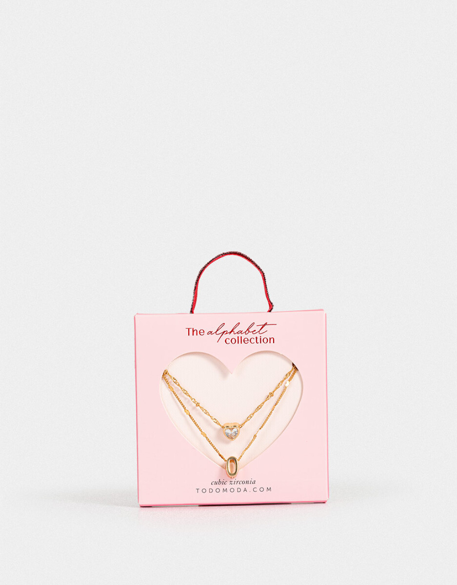 Collar Corto Cubic Inicial "o" 