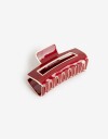 Broche Glossy Broche Rectangular Bicolor - Rojo Medio