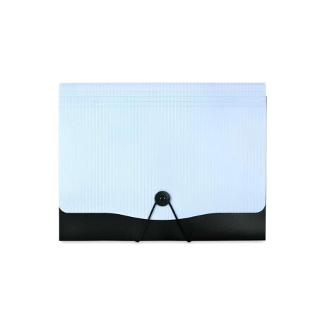 Carpeta con compartimentos y elastico colores pastel Celeste