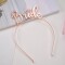 Vincha Metalizada Bride Rosa Oro