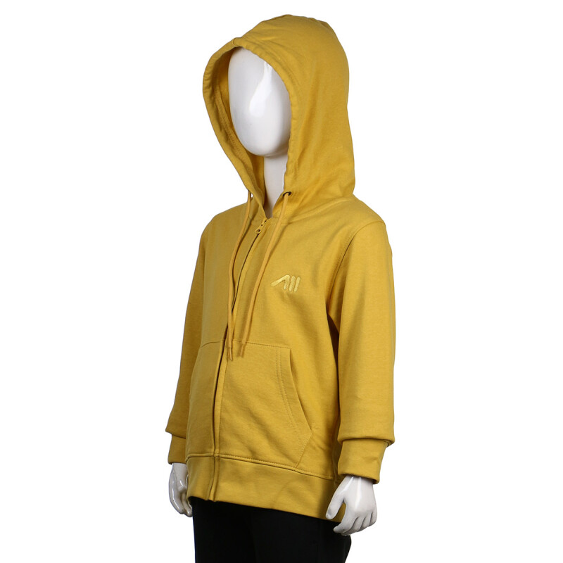 Austral Girls Cotton Jacket With Hood- Mustard Mostaza