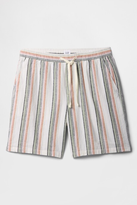 Short De Lino Easy 7Inch Hombre Multi Stripe