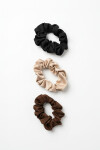 Set de 3 gomitas scrunchie multicolor