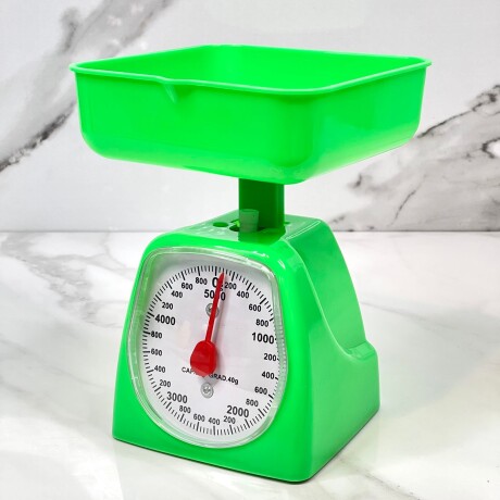 Balanza Cocina 5 Kg Analógica Plástico Verde Balanza Cocina 5 Kg Analógica Plástico Verde
