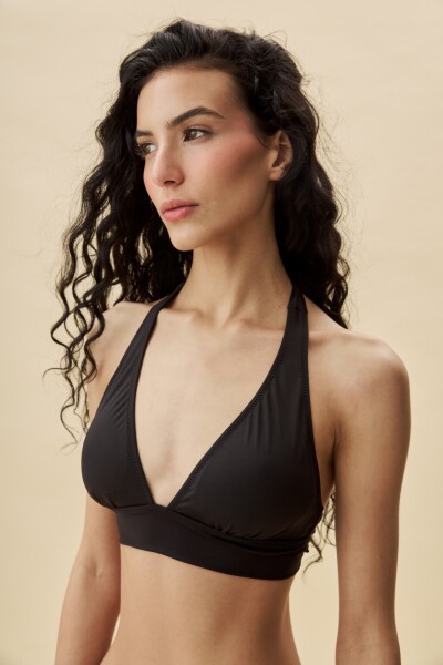 TOP ANCHO TIRITAS SOLID Negro