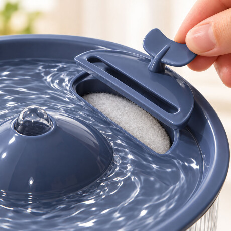 Fuente Bebedero Ballena Para Mascotas 1,5L USB 5V Azul