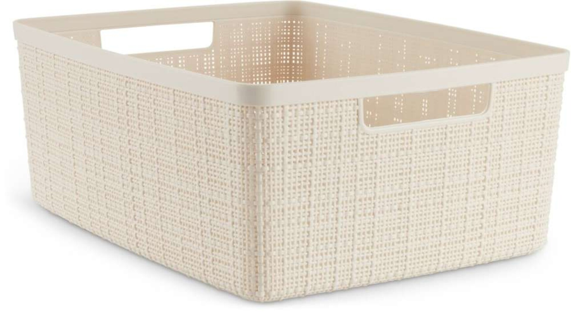 Cesta Jute 12L Plastico - Blanco Crudo 