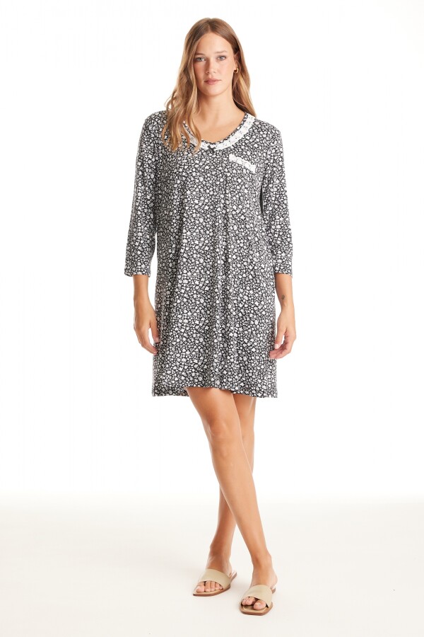 Camison Detalle Crochet NEGRO/BLANCO