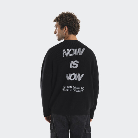 Buzo Pulau Tejido Now Is Now Negro