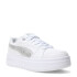 Championes de Mujer Puma Rebound Low Metalic Plataforma Blanco - Plata