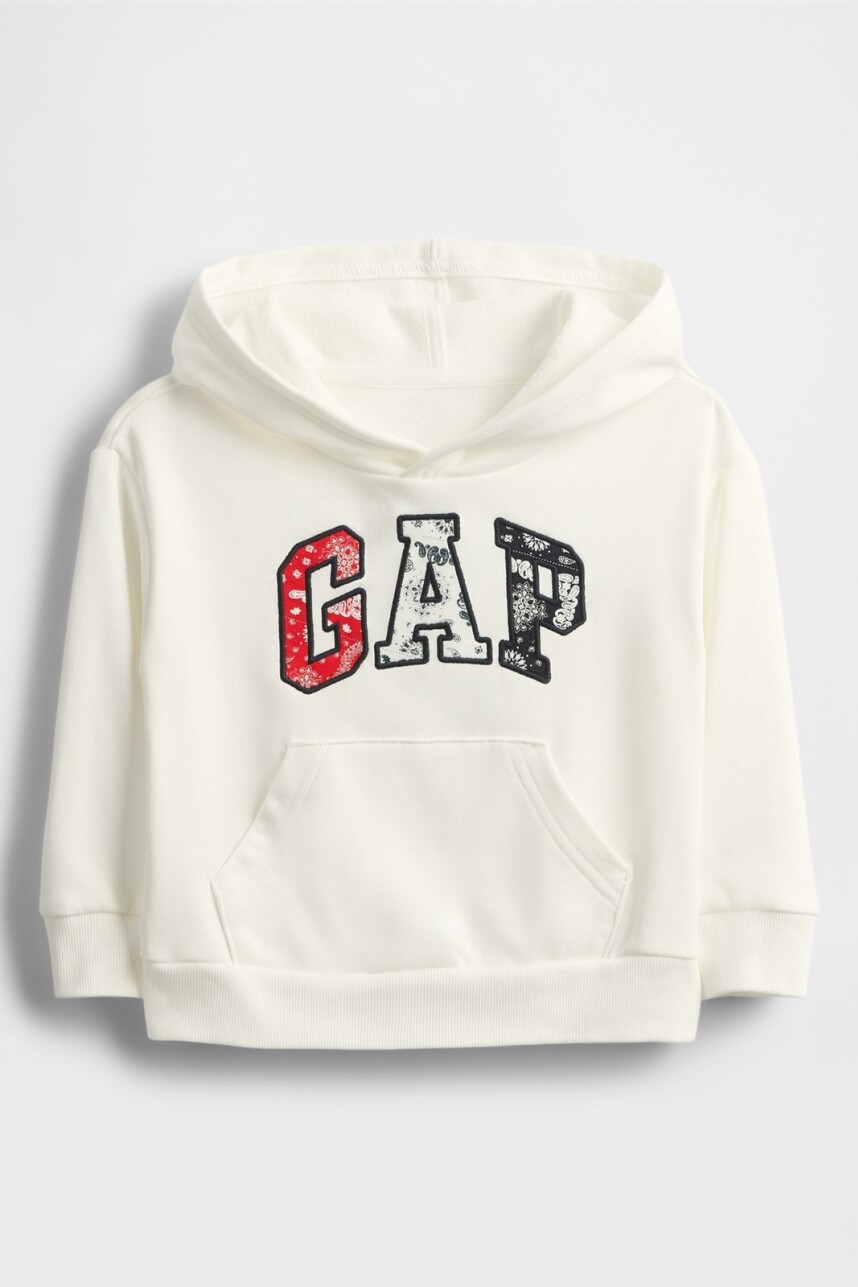 Buzo Canguro Sin Felpa Logo Gap Toddler Niño New Off White