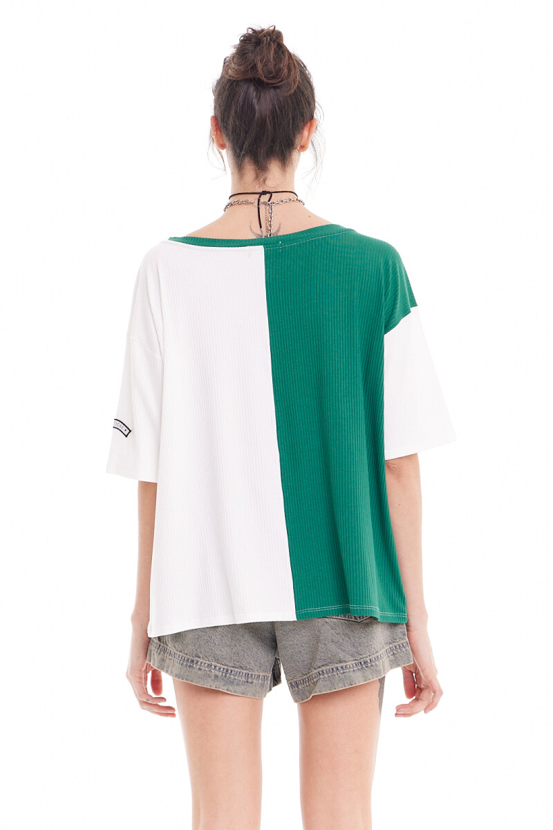 Remera Lulú CB Off White/Verde