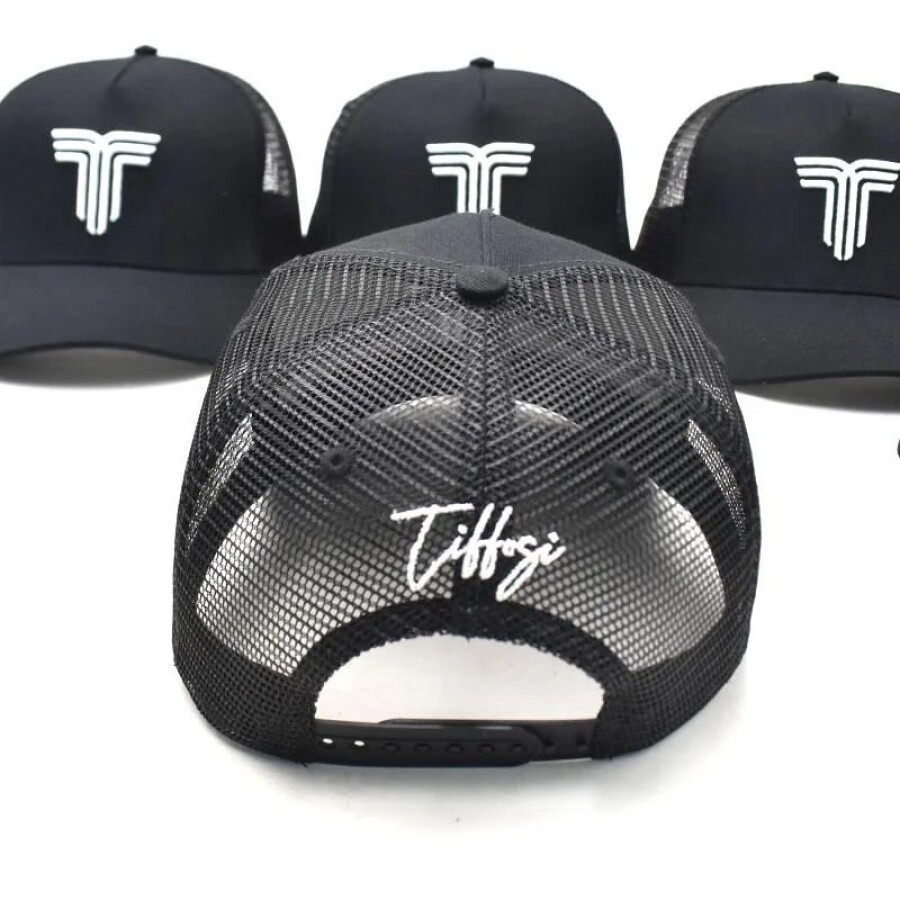 Gorro Tiffosi c/Bordado T Negro - Blanco