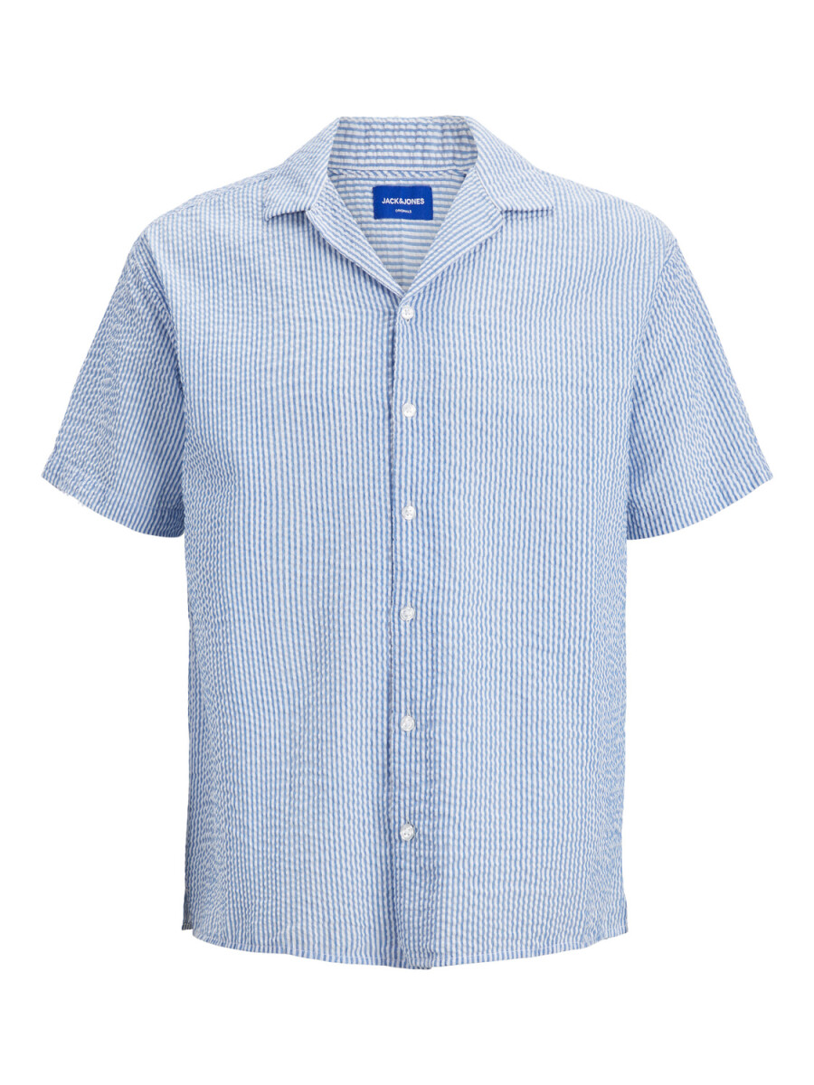 CAMISA CALEB SEERSUCKER - Cashmere Blue 