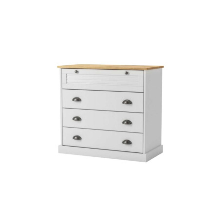 Comoda 4 cajones Li­nea Valenciana Blanco