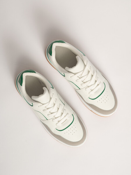 Zapatilla deportiva acordonada Blanco
