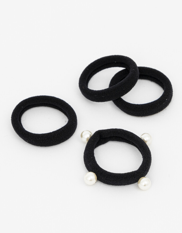Gomitas Elásticas Sets Perlas Set De Gomitas De Perlitas - Negro