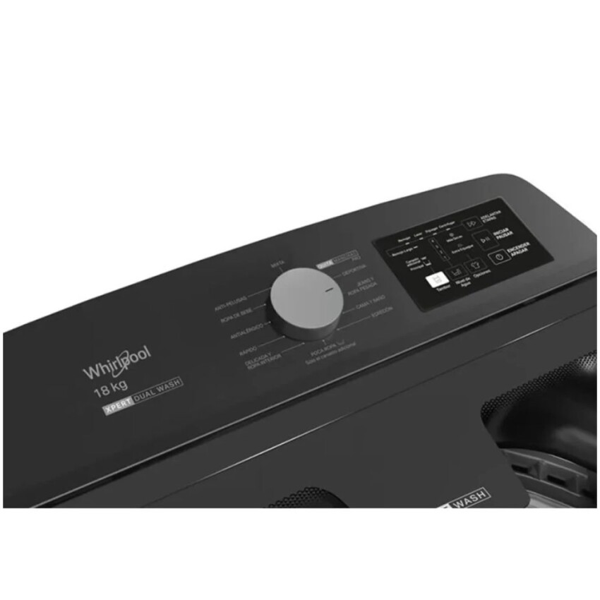 Lavarropas Whirlpool Dual 18 KG WWH18 dark inox. Lavarropas Whirlpool Dual 18 KG WWH18 dark inox.
