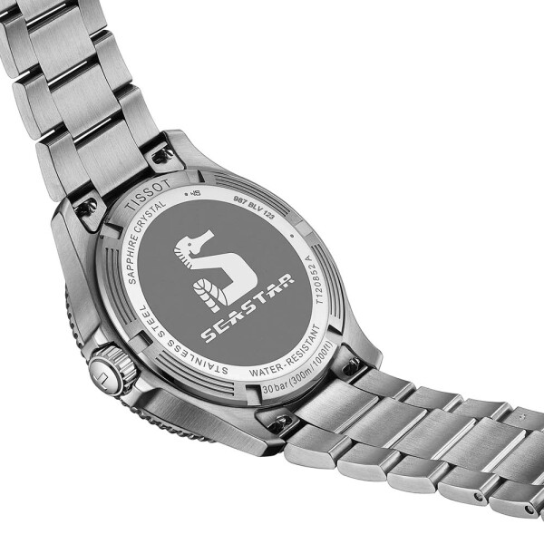 Reloj Tissot SEASTAR 1000 GMT 40MM de acero con bisel verde y negro Reloj Tissot SEASTAR 1000 GMT 40MM de acero con bisel verde y negro