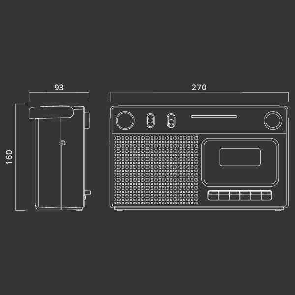 Radio Grabador Portátil M 152rc Am Fm Cassette Pilas RADIO GRABADOR MUSE M 152RC