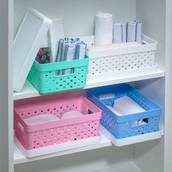 ORGANZIADOR QUADRATTA CON TAPA 29X19X12 CMS BLANCO BLANCO